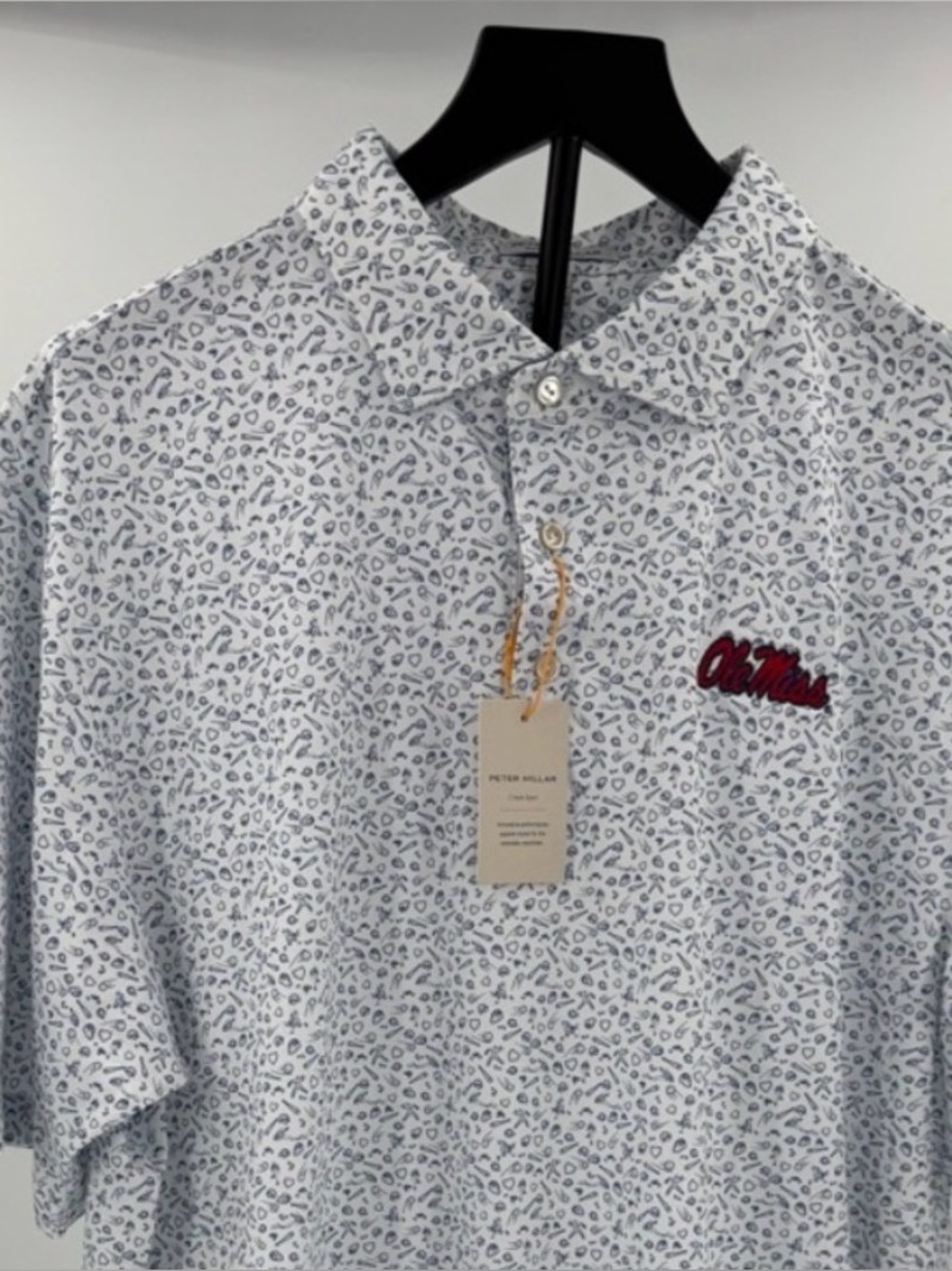 OLE MISS BASEBALL! Peter Millar "Ole Miss Batter Up" Polo! XL - NWT & Sealed
